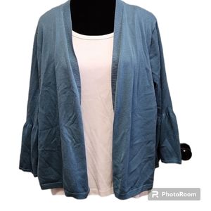 Time and Tru - bell- sleeve open cardigan XXL 20